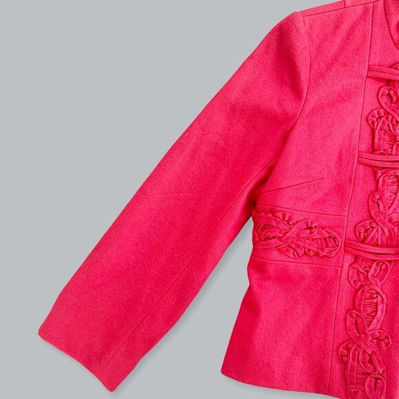 Tibi Ornate Vintage Wool Blazer Jacket Button Snaps Military Style M {See Note} - Picture 5 of 16